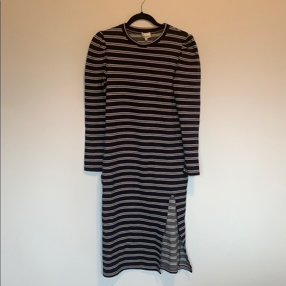 Heartloom Long Sleeve Striped Midi Dress - Small